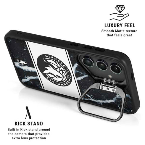 NBA Minnesota Timberwolves Marble Galaxy S25 Kickstand Case